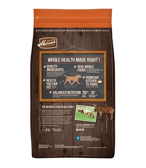 Merrick Pet Care 493 340 15 25 Pound Grain Free Real Texas Beef And