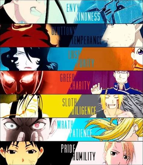 Seven Deadly Sinsseven Heavenly Virtues Fullmetal Alchemist