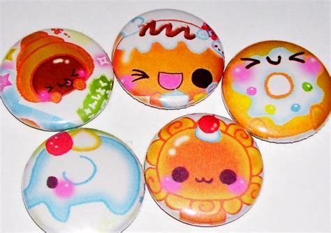 Bakery Cuties Cute Food Japanese Pinback Pin Button Badge Set