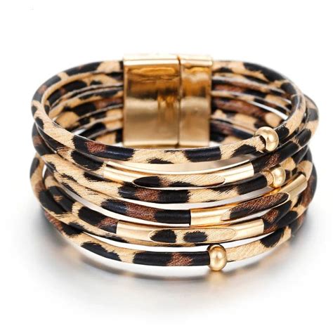Leopard Leather Bracelet For Women Jewelry Addicts