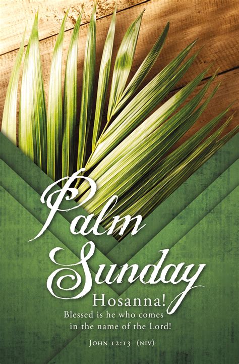 Standard Palm Sunday Bulletin Hosanna Blessed Is He Who Comes