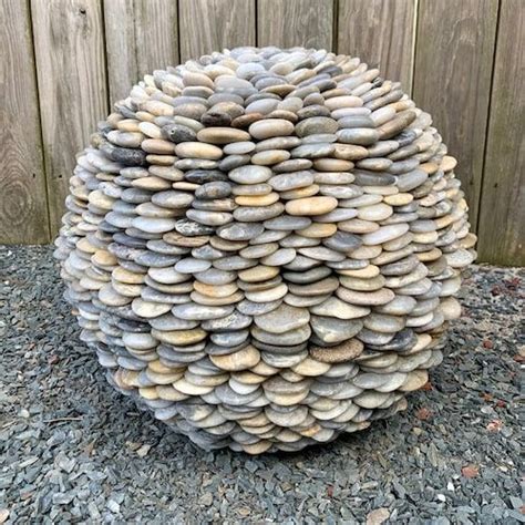 Big Giant Rock Cairn Sculpture Natural River Stone Stacked Etsy In