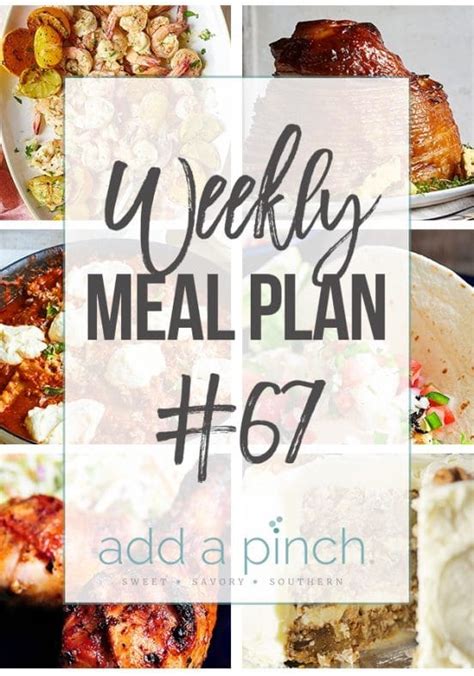 Weekly Meal Plans Page 5 Of 7 Add A Pinch