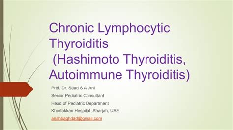 Chronic Lymphocytic Thyroiditis Guide Ppt