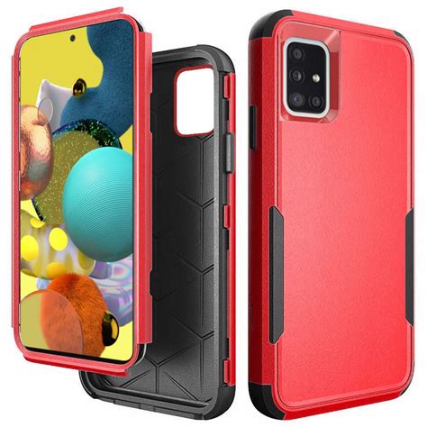 samsung galaxy a51 5g phone case 3 in 1 hybrid impact armor hard pc and tpu silicone rubber heavy