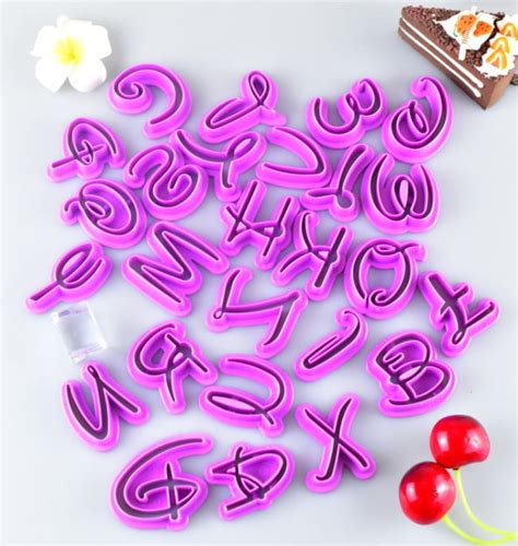 26pcs Disney Style Font Alphabet Letters Plastic Cookie Cutters Sweet