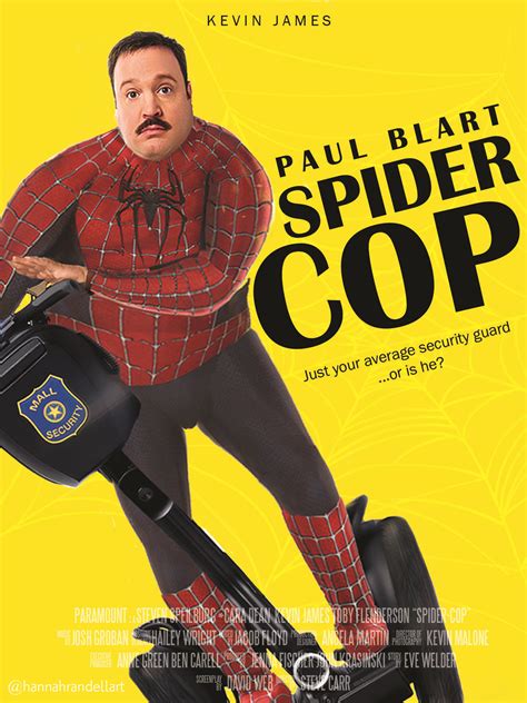 Spider Cop Mall Cop Spiderman Funny Photoshop Insta Hannahrandellart