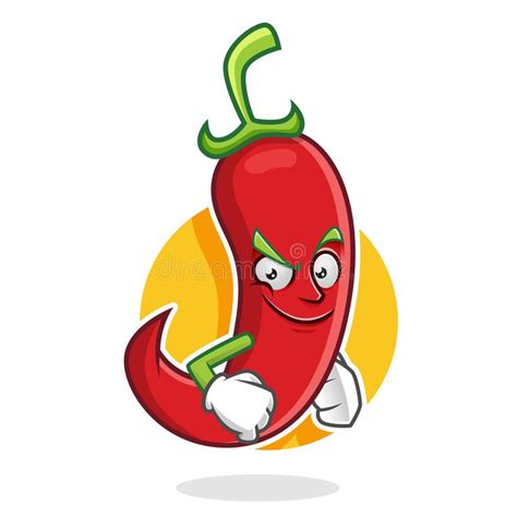 Confidence Chili Pepper Mascot Chili Pepper Character Chili Pe Stock