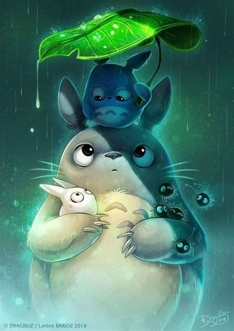 Totoro Dessin Animé Kawaii Dessin Animé Japonais Miyazaki