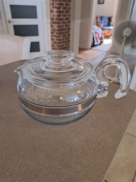 Vintage Glass Pyrex Teapot Etsy