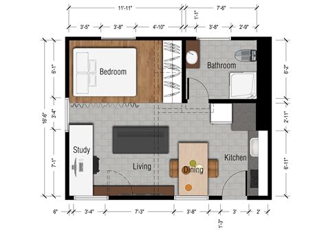 With roomsketcher, it's easy to create a beautiful 1 bedroom apartment floor plan. studio apartments floor plan 300 square feet | Location ...