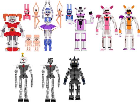 Fnaf5 Sl Animatronics 8 Bit 2part By 133alexander On Deviantart