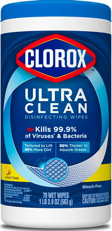 Clorox™ Ultra Clean Disinfecting Wipes Lemon Twist Reviews ...