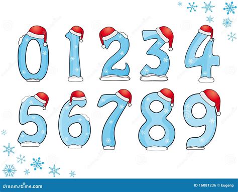 Set Of Christmas Numbers Royalty Free Stock Image Image 16081236