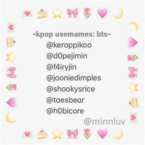 Minnluv On Pin ⭐️ Usernames For Instagram Cute Usernames For