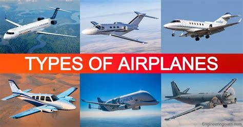 20 Types Of Airplanes And Their Uses With Pictures And Names