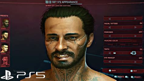 Cyberpunk Male Character Customization All Options Full Game Ps