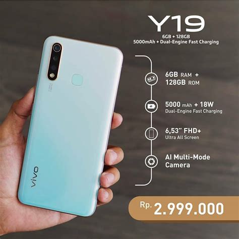 Vivo y19 telah memasuki pasaran malaysia hari ini dengan harga jualan rm949. Ini Kelebihan Vivo Y19 yang Baru Resmi Rilis di Indonesia