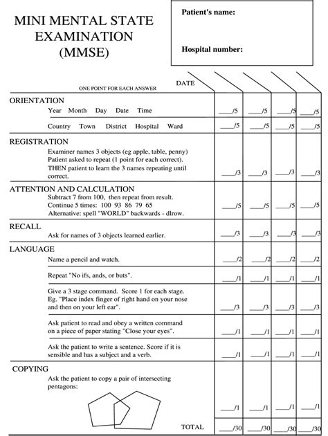 Mmse Pdf Form Fill Out And Sign Printable Pdf Template Signnow