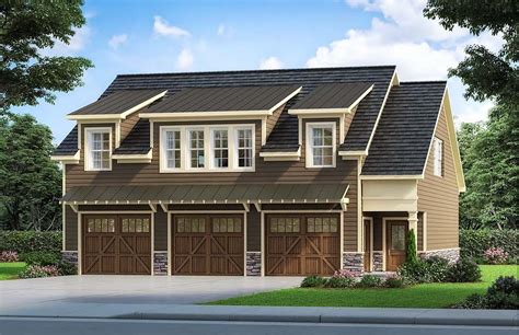 Plan 60089 Traditional Style 3 Car Garage Apartment With 2 Bed 3