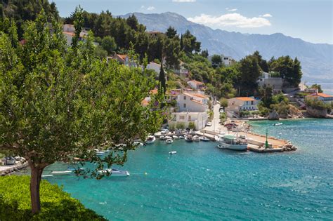 Small Village And Beautiful Adriatic Bay Mimice Croatia Anshar Images