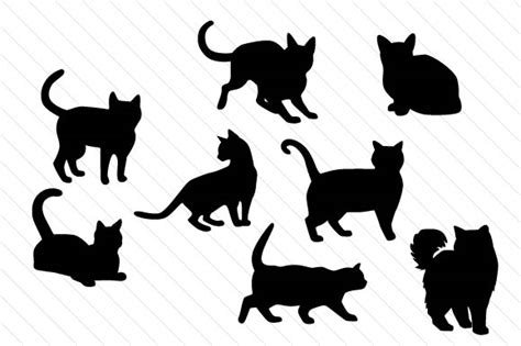 Download Cat Silhouettes Svg File Download Abstract Line Art Cat