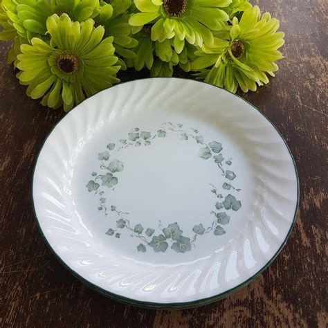 Set Of 5 Corelle By Corning Callaway 9 Luncheon Plate Green Ivy