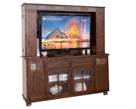 Choose from simple metal stands to traditional cabinets with storage space. Sunny Designs Entertainment Center Santa Fe SU3322DC