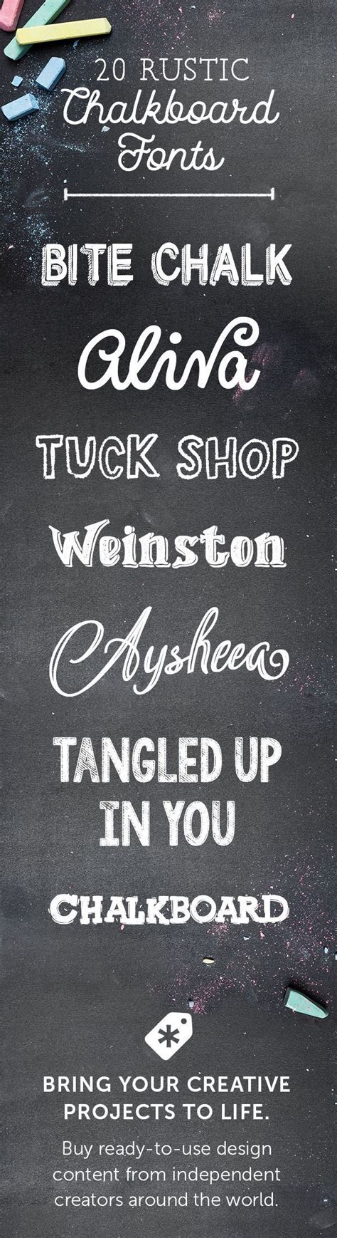 With Their Distinctive Hand Drawn Look Chalkboard Fonts Bring To Mind