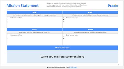 Mission Statement Template Strategy Software Online Tools
