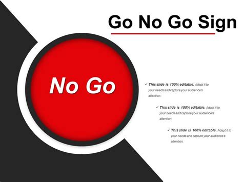 Go No Go Sign Presentation Powerpoint Images Example Of Ppt