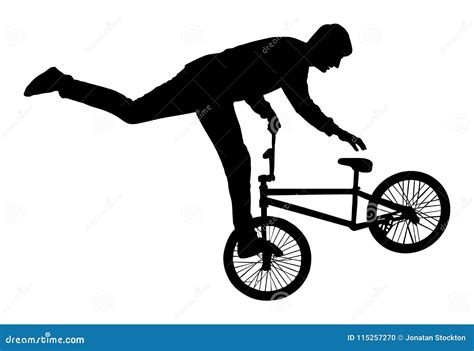 Bicycle Stunts Silhouette Stock Illustration Illustration Of Event