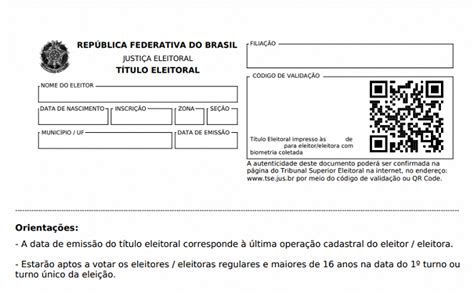 T Tulo De Eleitor Poder Ser Impresso Em Casa Para Votar Em Veja