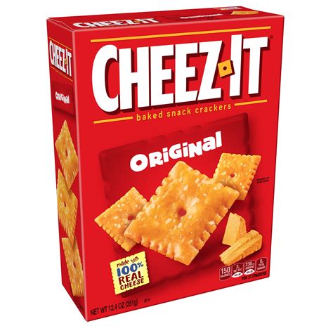 Cheez It Original Baked Cheese Crackers 124 Oz Box