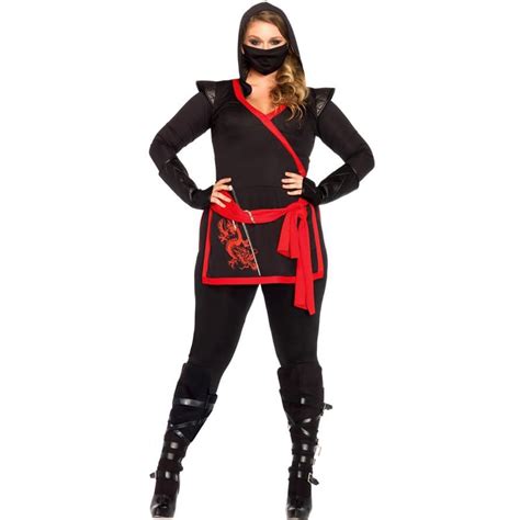 Black And Red Ninja Costume Adult Assasin Scostumes