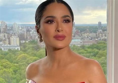 56 Year Old Salma Hayek Shows Off All Of Her Topless Body Covered With