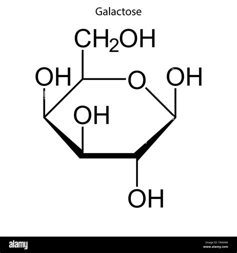 Skeletal Formula Of Galactose Chemical Molecule Stock Vector Image