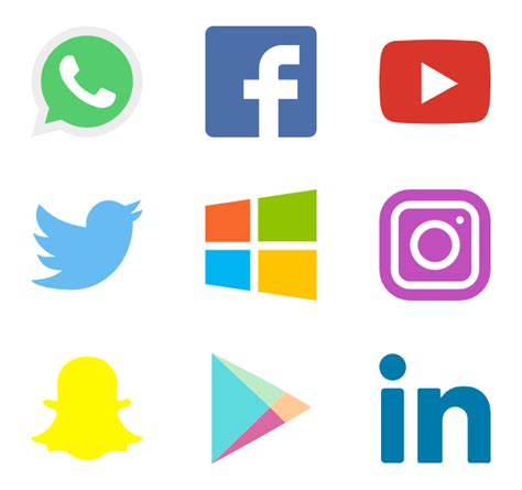 Social Media Icon Pack | Social media icons, Social media design, Social media icons png