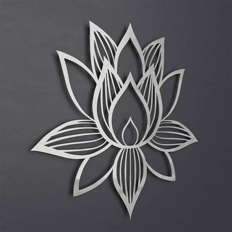 Lotus Flower Metal Wall Art Lotus Metal Art Lotus Flower Etsy Arte