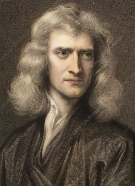 1689 Sir Isaac Newton Portrait Young Stock Image C0087971