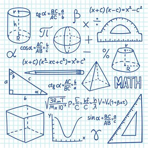 Concept De Mathématiques Et De Géométrie De Doodle Fonctions De