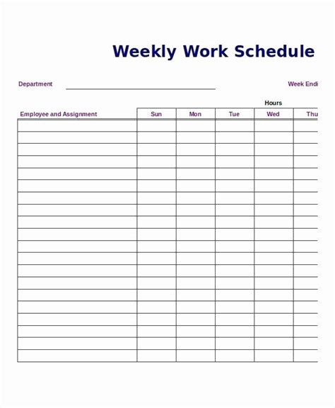 Weekly Work Schedule Template Pdf Elegant 2 Week Work Schedule Monthly