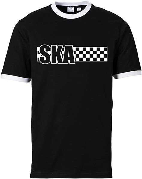 Ska Ringer T Shirt Schwarzweiß Amazonde Bekleidung