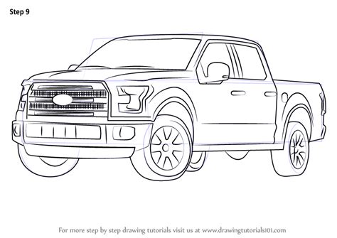 Learn How To Draw Ford F 150 Truck Trucks Step By Step Drawing