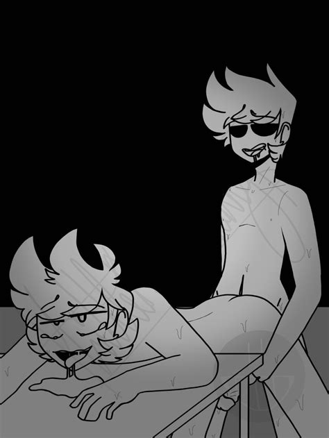 Rule 34 Bent Over Black And White Black Sclera Crying Crying With