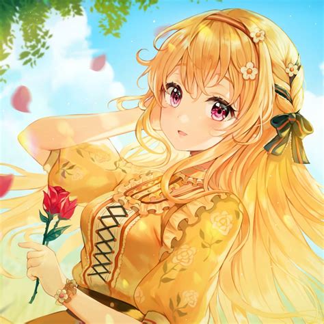 Yellow Anime Girl Profile Picture KoreanWibu