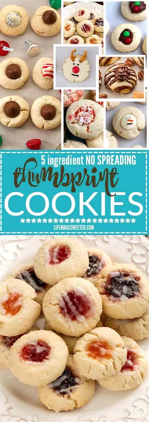 Easy Shortbread Thumbprint Cookies 7 Versions For Holiday Baking