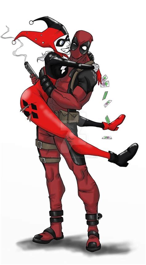 Harleypool2 By Brothertoastycakes On Deviantart Harley Quinn Art