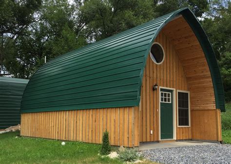 These arched cabins make a viable choice for different purposes, including living, at an affordable price. Arched Cabin kits and rental Cabins | Arched cabin, Arch house, Cabin kits