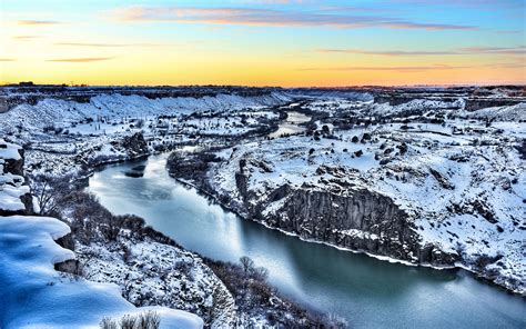 Frozen River At Sunrise Wallpaper 4k Ultra Hd Id9477